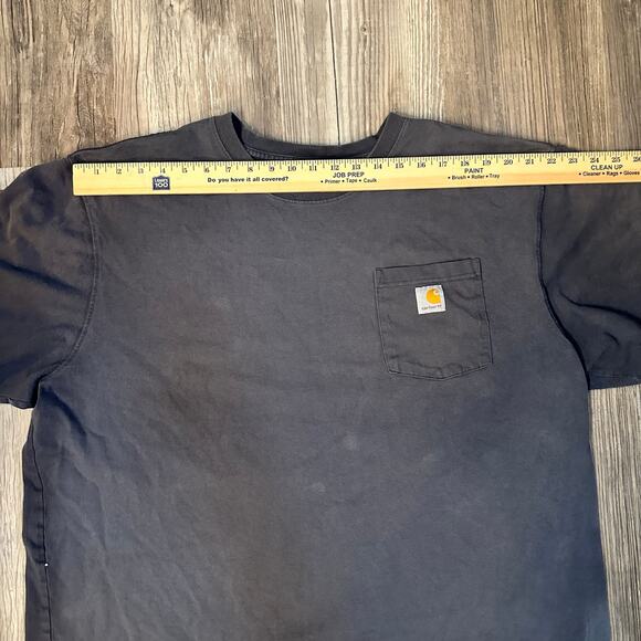 Carhartt Men's 2XL Short Sleeve Loose Fit T Shirt Gray Pocket‎ Work Shirt - Picture 7 of 7